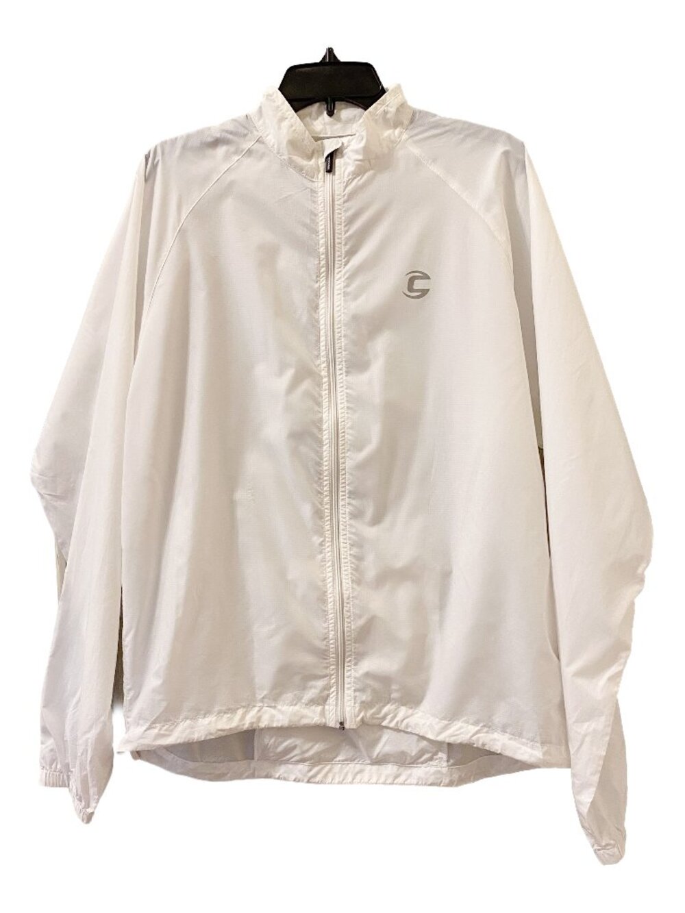 Unisex Cannondale White Windbreaker Ultra Lightweight Rain Wind Jacket Sz L 42